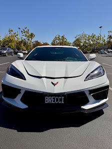 Detailed white Chevrolet Corvette C8