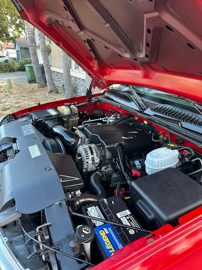 Detailed engine bay after professional cleaning